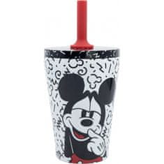 Stor Nerezový termo pohár so silikónovou slamkou MICKEY MOUSE, 360ml, 74398