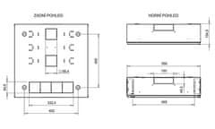 Solarix rozvádzač SOHO LC-18 s lištami 2U, 4U a 11U, 550x550x150mm, biela RAL 9003