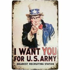 Retro Cedule Ceduľa I Want You For U.S.Army