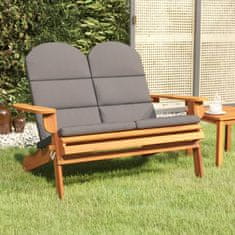 Vidaxl Adirondack Záhradná lavička s vankúšmi 126 cm masívna akácia