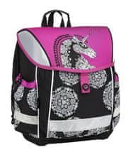 Bagmaster Školská aktovka pre prváčikov LIM 9 A PINK/BLACK/WHITE