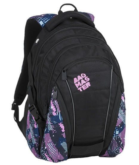 Bagmaster Študentský batoh BAG 9 A PINK/PETROL/BLACK