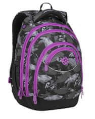 Bagmaster Dievčenský študentský batoh ENERGY 9 A VIOLET/GRAY/BLACK