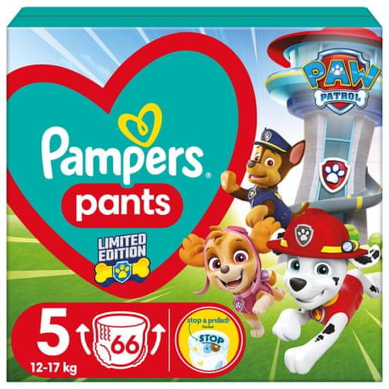 Pampers Active Baby Pants Paw Patrol Nohavičkové plienky veľ. 5 (66 ks plienok) 12-17 kg