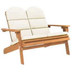 Petromila vidaXL Adirondack Záhradná lavička s vankúšmi 126 cm masívna akácia