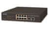 FSD-1008HP PoE switch 10x 100Mb, 8xPoE 802.3at 30W/120W, VLAN, extend mód 10Mb/s do 250m, fanless