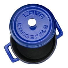 LAVA Metal Liatinový mini hrniec okrúhly 10 cm - modrý