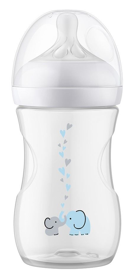 Philips Avent Láhev Natural Response s ventilem AirFree 260 ml, 1m+, slon