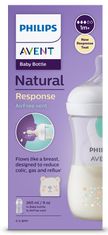 Philips Avent Láhev Natural Response s ventilem AirFree 260 ml, 1m+, medvěd