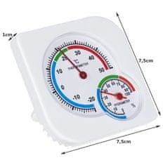 ISO Analógový teplomer s vlhkomerom