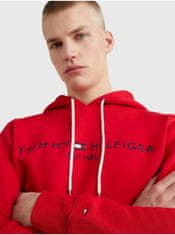 Tommy Hilfiger Mikiny s kapucou pre mužov Tommy Hilfiger - červená L