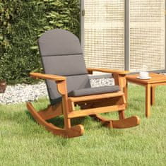 Vidaxl Adirondack Hojdacie kreslo s vankúšmi masívne akáciové drevo