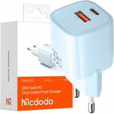 Mcdodo MCDODO NANO GaN USB/USB-C RÝCHLA NABÍJAČKA PD 33W | CH-0154