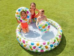 Intex Nafukovací bazén s loptou a súpravou kolies pre deti