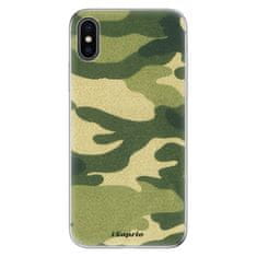 iSaprio Silikónové puzdro - Green Camuflage 01 pre Apple iPhone X