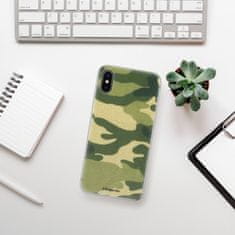 iSaprio Silikónové puzdro - Green Camuflage 01 pre Apple iPhone X