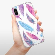 iSaprio Silikónové puzdro - Feather Pattern 10 pre Apple iPhone X