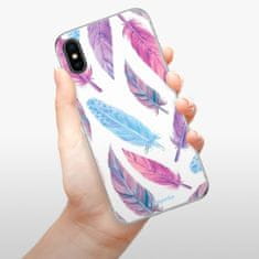 iSaprio Silikónové puzdro - Feather Pattern 10 pre Apple iPhone X