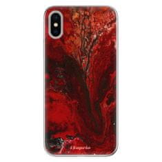 iSaprio Silikónové puzdro - RedMarble 17 pre Apple iPhone X