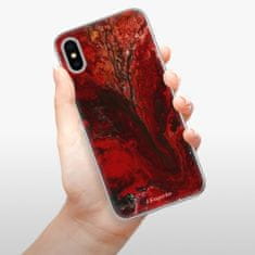 iSaprio Silikónové puzdro - RedMarble 17 pre Apple iPhone X