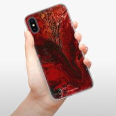 iSaprio Silikónové puzdro - RedMarble 17 pre Apple iPhone X