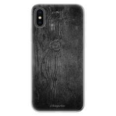 iSaprio Silikónové puzdro - Black Wood 13 pre Apple iPhone X