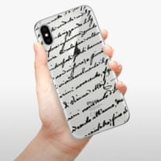 iSaprio Silikónové puzdro - Handwriting 01 - black pre Apple iPhone X