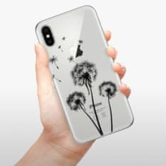 iSaprio Silikónové puzdro - Three Dandelions - black pre Apple iPhone X