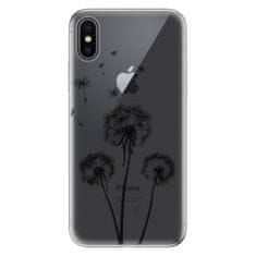 iSaprio Silikónové puzdro - Three Dandelions - black pre Apple iPhone X