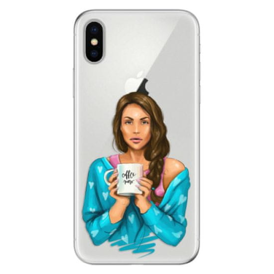 iSaprio Silikónové puzdro - Coffe Now - Brunette pre Apple iPhone X