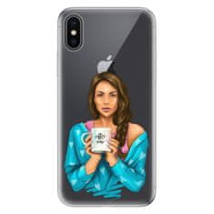 iSaprio Silikónové puzdro - Coffe Now - Brunette pre Apple iPhone X