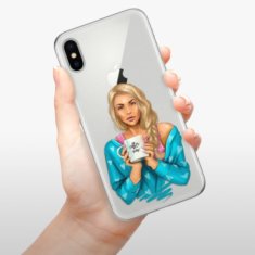 iSaprio Silikónové puzdro - Coffe Now - Blond pre Apple iPhone X