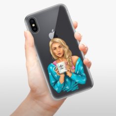 iSaprio Silikónové puzdro - Coffe Now - Blond pre Apple iPhone X