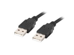 Lanberg Kábel USB-A 2.0 m/m 0,5 m čierny CA-USBA-20CU-0005-BK