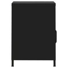 Vidaxl Nočný stolík čierny 35x35x51 cm oceľ