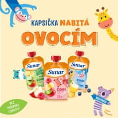 Sunar Cool ovocná kapsička, banán, marhuľa, jogurt 12 x 110 g