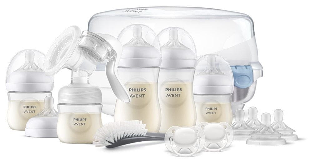 Philips Avent Súprava na dojčenie Natural Response s manuálnou odsávačkou a sterilizátorom do MW