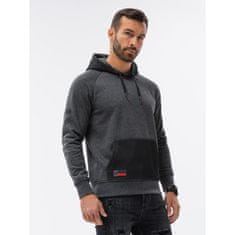 OMBRE Pánska mikina HOODIE V2 OM grafitová MDN121473 XL