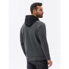 OMBRE Pánska mikina HOODIE V2 OM grafitová MDN121473 XL