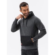 OMBRE Pánska mikina HOODIE V2 OM grafitová MDN121473 XL