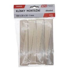 Enpro Klinky montážne drevené, 150 x 25 x 25 - 1 mm, 8 ks