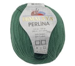 Himalaya Priadza PERLINA - 100g / 290 m - tmavá zelená