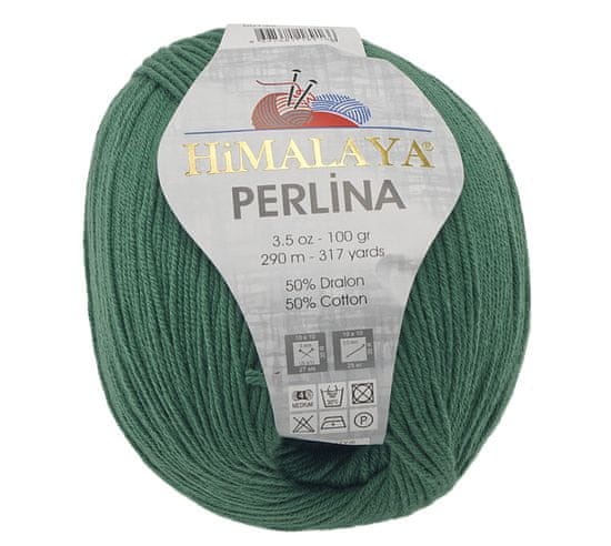 Himalaya Priadza PERLINA - 100g / 290 m - tmavá zelená