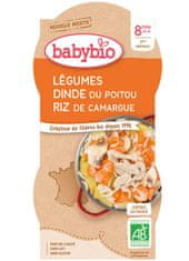 Babybio Menu zelenina s morčacím mäsom a ryžou 2x 200 g