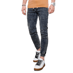 OMBRE Pánske chinos nohavice JADA modré MDN5453 XXL