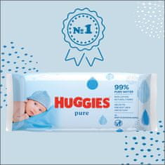 Huggies HUGGIES Single Pure Obrúsky vlhčené 56 ks