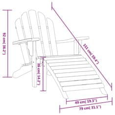 Vidaxl Záhradná stolička Adirondack s podnožkou masívne teakové drevo