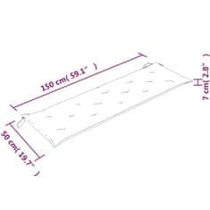 Vidaxl Lavička Batavia so svetlomodrou podložkou 150 cm tíkový masív