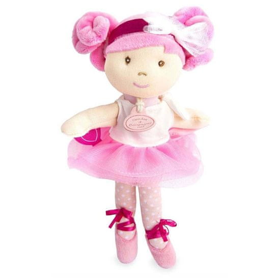 Doudou Jolijou Bábika mini baletka "Les Tutus" 23 cm bielo-ružové šaty