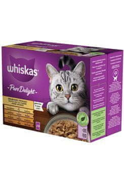 Whiskas vreciek. Pure Delight drob.výb.žiaľ. 12x85g